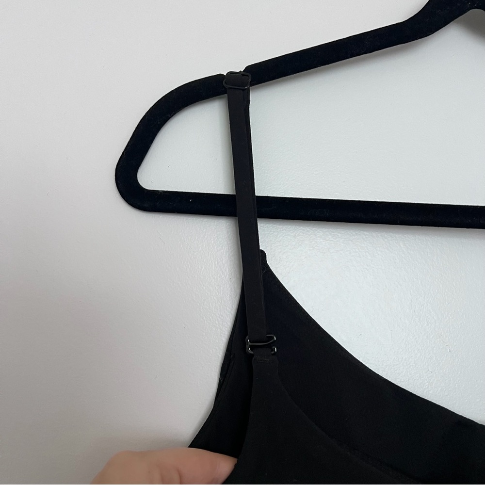 Black Athleta Spandex Blend Midi Dress Size XL - Picture 5 of 8